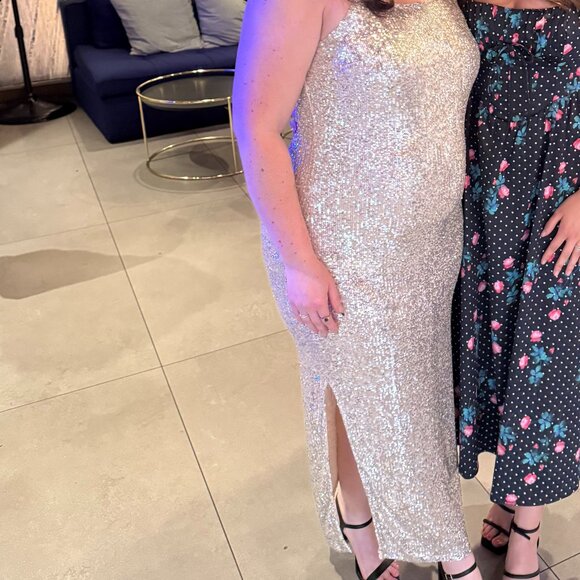 Anthropologie Endless Rose Full Moon Sequin Slip Dress - Picture 8 of 8